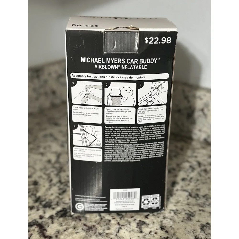 Halloween, Michael Myers Car Buddy Air Blown Inflatable Light Up, 3 Foot, NIB - Picture 3 of 11